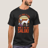 Saluki And Wine Persian Greyhound Saluki   Tシャツ (正面)