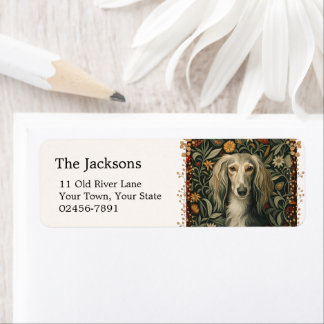Saluki Arabian or Persian Hound Vintage ラベル