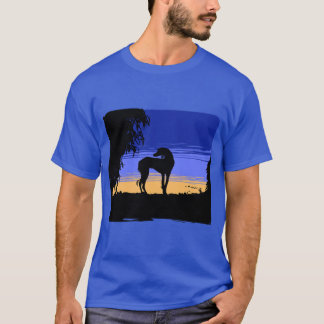 Saluki at night tシャツ