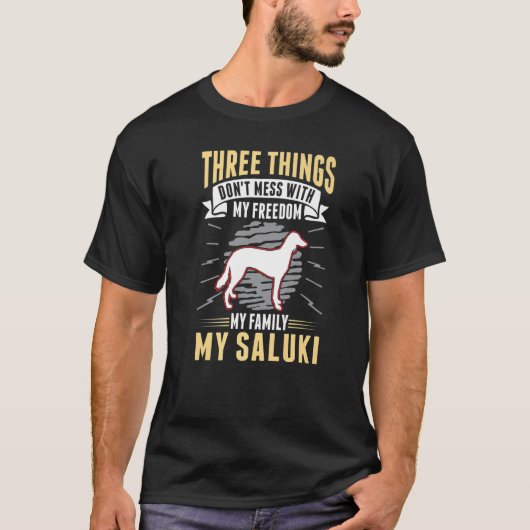 Saluki Family Persian Greyhound Saluki Tシャツ (正面)