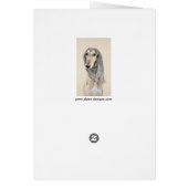 Saluki (Fawn) 絵画's – かわいいオリジナルドッグアート (裏面)