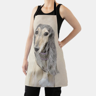 Saluki (Fawn) 絵画's – かわいいオリジナルドッグアート エプロン