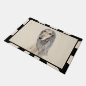 Saluki (Fawn) 絵画's – かわいいオリジナルドッグアート ドアマット (アングル)