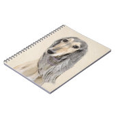 Saluki (Fawn) 絵画's – かわいいオリジナルドッグアート ノートブック (左側)