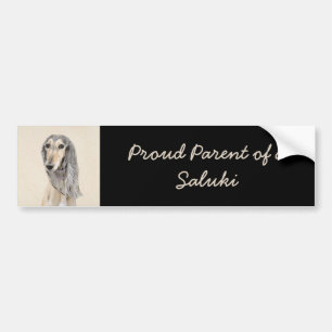 Saluki (Fawn) 絵画's – かわいいオリジナルドッグアート バンパーステッカー