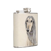Saluki (Fawn) 絵画's – かわいいオリジナルドッグアート フラスク (右)