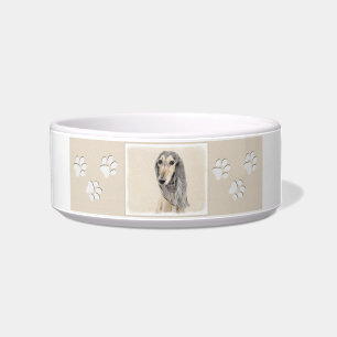 Saluki (Fawn) 絵画's – かわいいオリジナルドッグアート ボウル