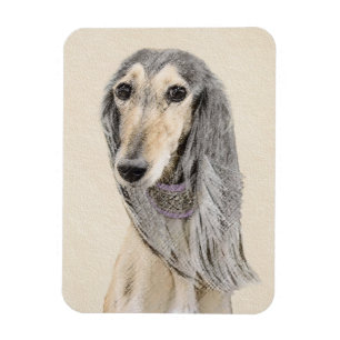 Saluki (Fawn) 絵画's – かわいいオリジナルドッグアート マグネット