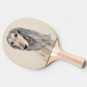 Saluki (Fawn) 絵画's – かわいいオリジナルドッグアート 卓球ラケット (横)