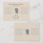 Saluki (Fawn) 絵画's – かわいいオリジナルドッグアート 名刺 (正面/裏面)