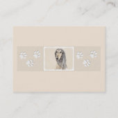 Saluki (Fawn) 絵画's – かわいいオリジナルドッグアート 名刺 (裏面)