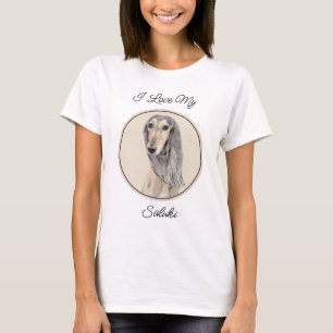 Saluki (Fawn) 絵画's – かわいいオリジナルドッグアート Tシャツ