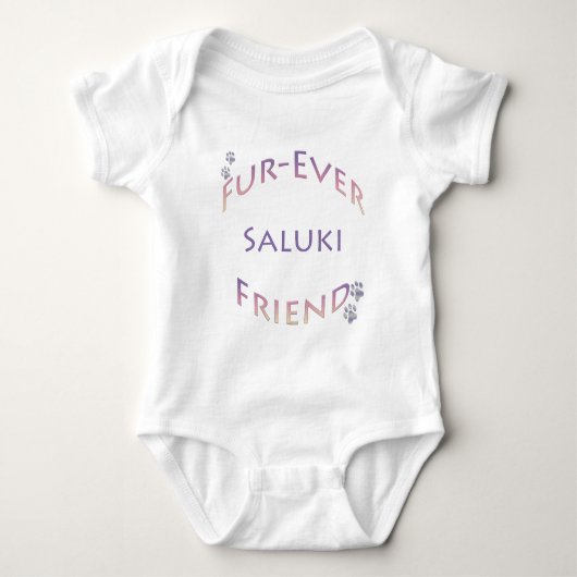 Saluki Furever Friend ベビーボディスーツ (正面)