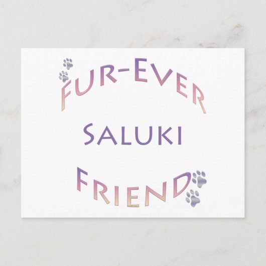 Saluki Furever Friend ポストカード (正面)