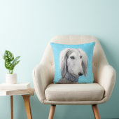 Saluki (Silver) 絵画's – かわいいオリジナルドッグアート クッション (椅子)