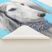 Saluki (Silver) 絵画's – かわいいオリジナルドッグアート シェルパブランケット (3/4)