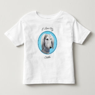 Saluki (Silver) 絵画's – かわいいオリジナルドッグアート トドラーTシャツ