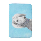 Saluki (Silver) 絵画's – かわいいオリジナルドッグアート バスマット (正面縦)