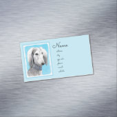 Saluki (Silver) 絵画's – かわいいオリジナルドッグアート マグネット名刺 (インサイチュ)