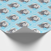 Saluki (Silver) 絵画's – かわいいオリジナルドッグアート ラッピングペーパー (角)