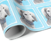 Saluki (Silver) 絵画's – かわいいオリジナルドッグアート ラッピングペーパー (ロールコーナー)