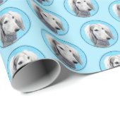 Saluki (Silver) 絵画's – かわいいオリジナルドッグアート ラッピングペーパー (ロールコーナー)