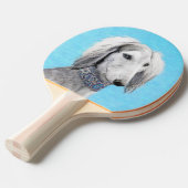 Saluki (Silver) 絵画's – かわいいオリジナルドッグアート 卓球ラケット (正面アングル)