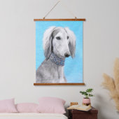 Saluki (Silver) 絵画's – かわいいオリジナルドッグアート 吊り下げ型タペストリー (寝室)