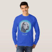 Saluki (Silver) 絵画's – かわいいオリジナルドッグアート Tシャツ (正面フル)