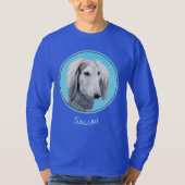 Saluki (Silver) 絵画's – かわいいオリジナルドッグアート Tシャツ (正面)