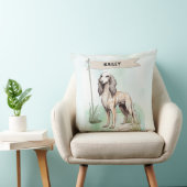 Saluki Watercolor Personalized Dog クッション (椅子)