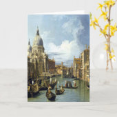 「Saluteの大運河そして教会 カード (黄色い花)