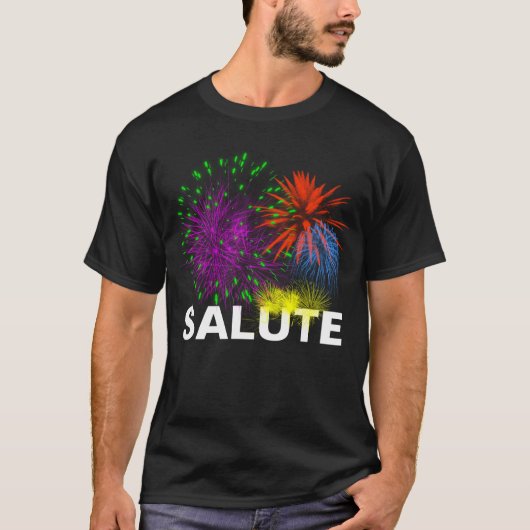 Salute Fireworksのカスタマイズ Tシャツ (正面)