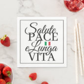 Salute Pace e Lunga Vita イタリア風トースト スタンダードランチョンナプキン (インサイチュ)