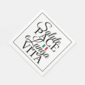 Salute Pace e Lunga Vita イタリア風トースト スタンダードランチョンナプキン (角)