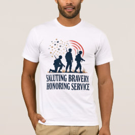 Saluting Bravery Honoring Service  Tシャツ