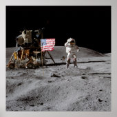 Saluting The U.S. Flag On The Moon ポスター (正面)