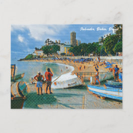Salvador, Bahia, Brasil Porto da Barra Art ポストカード