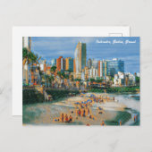 Salvador, Bahia, Brasil Praia do Farol da Barra ポストカード (正面/裏面)