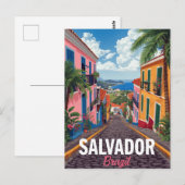 Salvador Brazil Colorful Pelourinho ポストカード (正面/裏面)