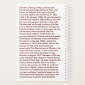 SALVADOR DALIプランナーと伝記 プランナー手帳 (裏面)