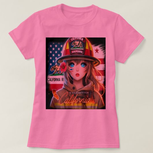 SALVAJES INCENDIOS EN LOS ANGELES CALIFORNIA Tシャツ (デザイン正面)