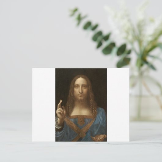 Salvator Mundi by Leonardo da Vinci ポストカード (スタンド正面)