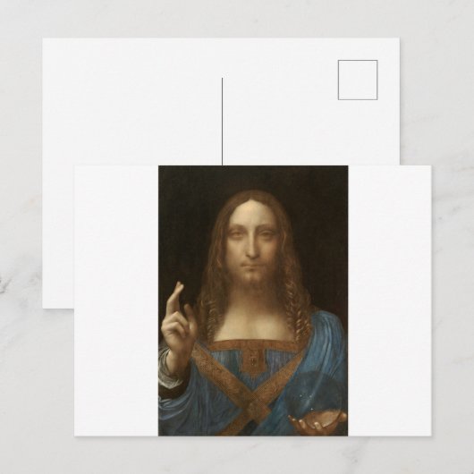 Salvator Mundi by Leonardo da Vinci ポストカード (正面/裏面)