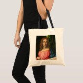 Salvator Mundi、c. 1515年(パネルの油) トートバッグ (正面(商品))