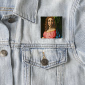 Salvator Mundi、c. 1515年(パネルの油) 缶バッジ (インサイチュ)