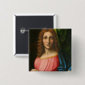 Salvator Mundi、c. 1515年(パネルの油) 缶バッジ (正面&裏面)