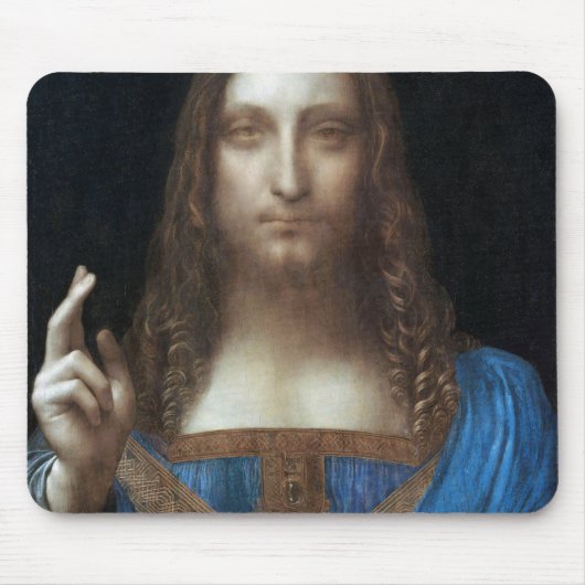 Salvator Mundi, Jesus Christ, Leonardo da Vinci マウスパッド (正面)