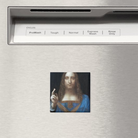 Salvator Mundi, Jesus Christ, Leonardo da Vinci マグネット (インサイチュ (食洗機))