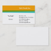 Salviの食糧名刺3 名刺 (正面/裏面)